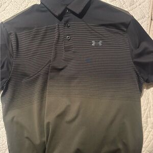 Under Armour Men's Black and Olive Polo Shirt
